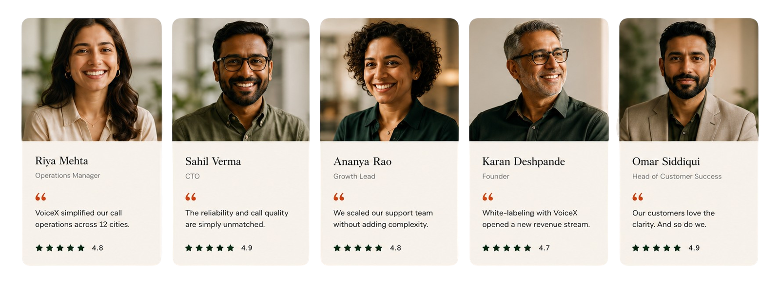 VoiceX agents and customers